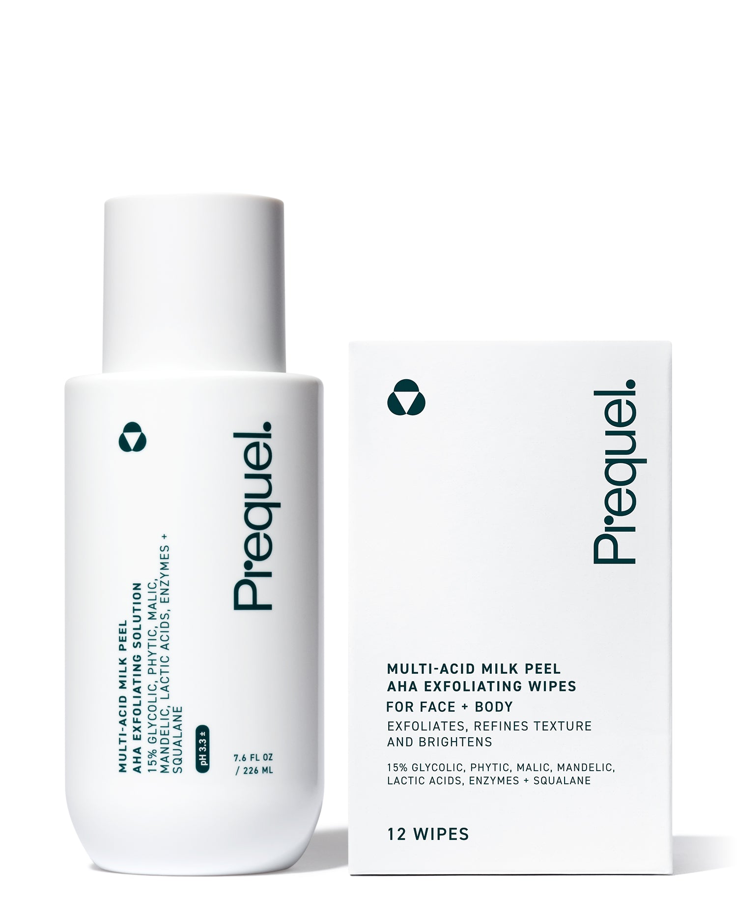 Multi-Acid Milk Exfoliating Peel Solution & Wipes Duo – Prequel