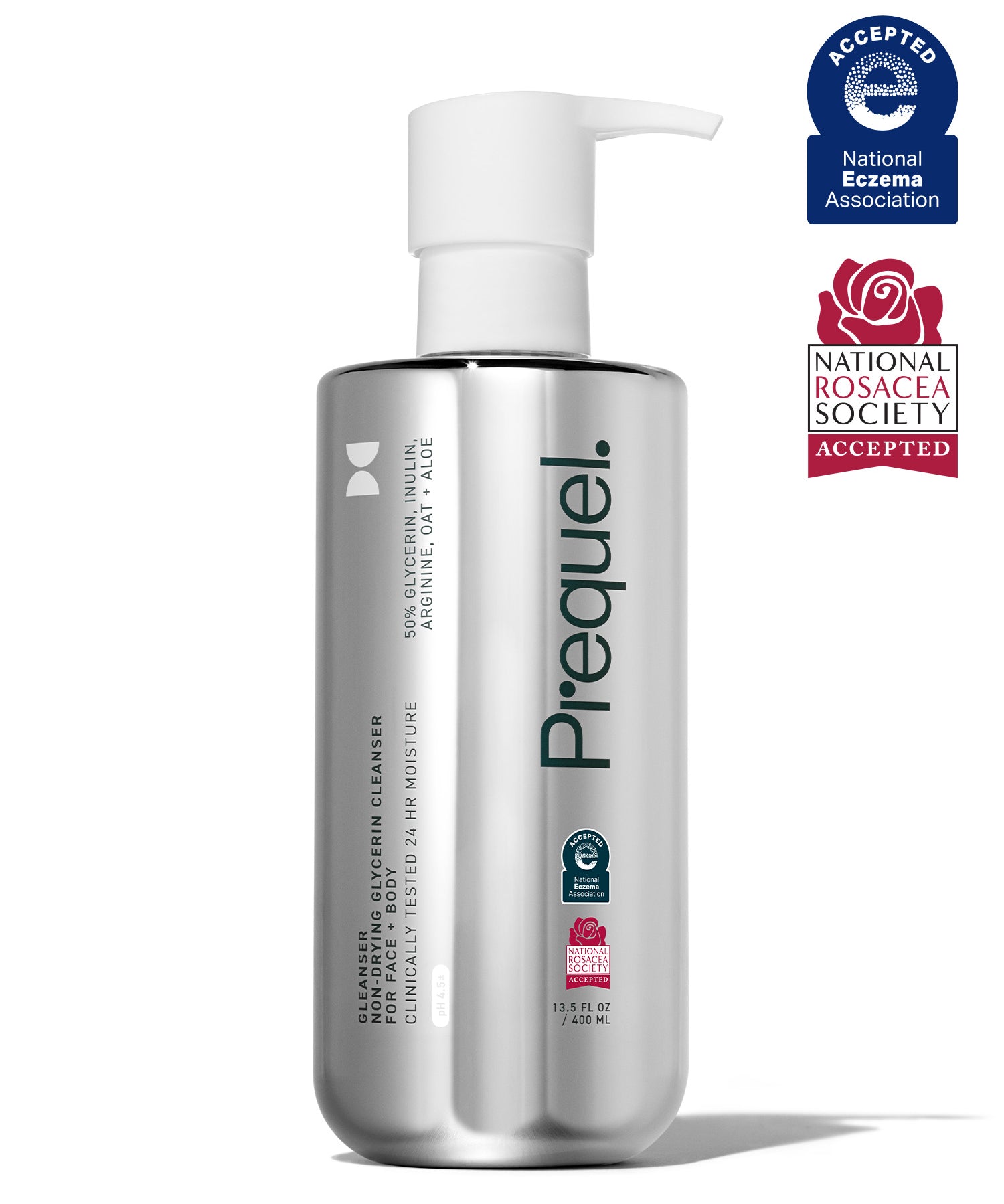 glycerin cleanser – Accepted by the National Eczema Association and National Rosacea Society