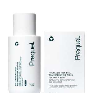 multi acid milk peel aha exfoliating solution and wipes